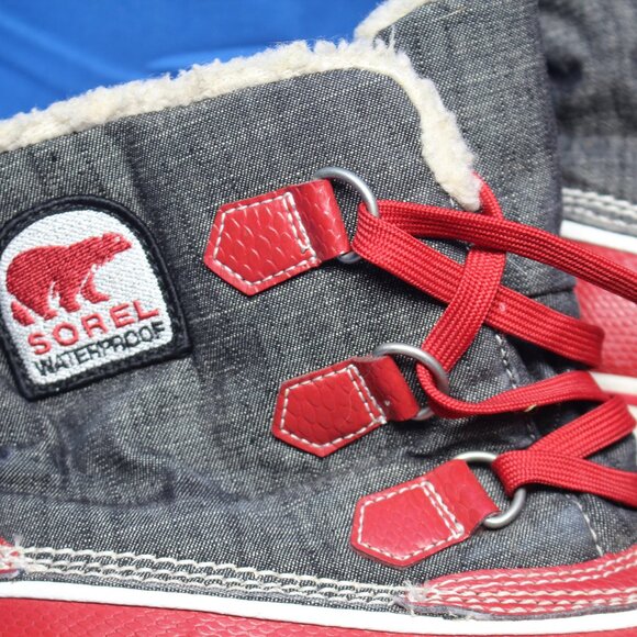 Sorel Tivoli Women's Red Waterproof Boots NL1530-986 US Size 7.5 - Picture 3 of 11